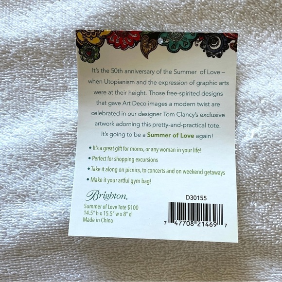 NEW BOHEMIAN BRIGHTON TOTE SUMMER OF LOVE HEARTS - Picture 8 of 16